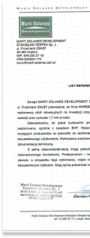 Referencja Marti Solanes Przemiarki